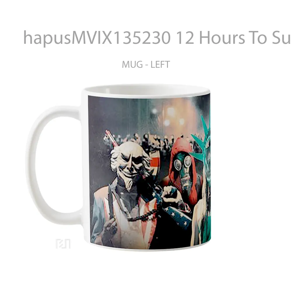 Mug 12 Hours To Survive Gelas Keramik Unik - All-side / Desain