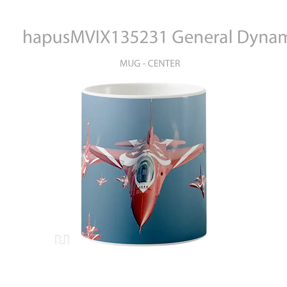 Mug General Dynamics F16 Fighting Falcon Jet Fighter Gelas Keramik Unik