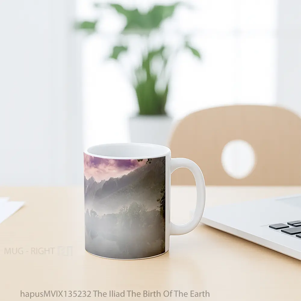 Mug The Iliad The Birth Of The Earth Gelas Keramik Unik - All-side / Desain