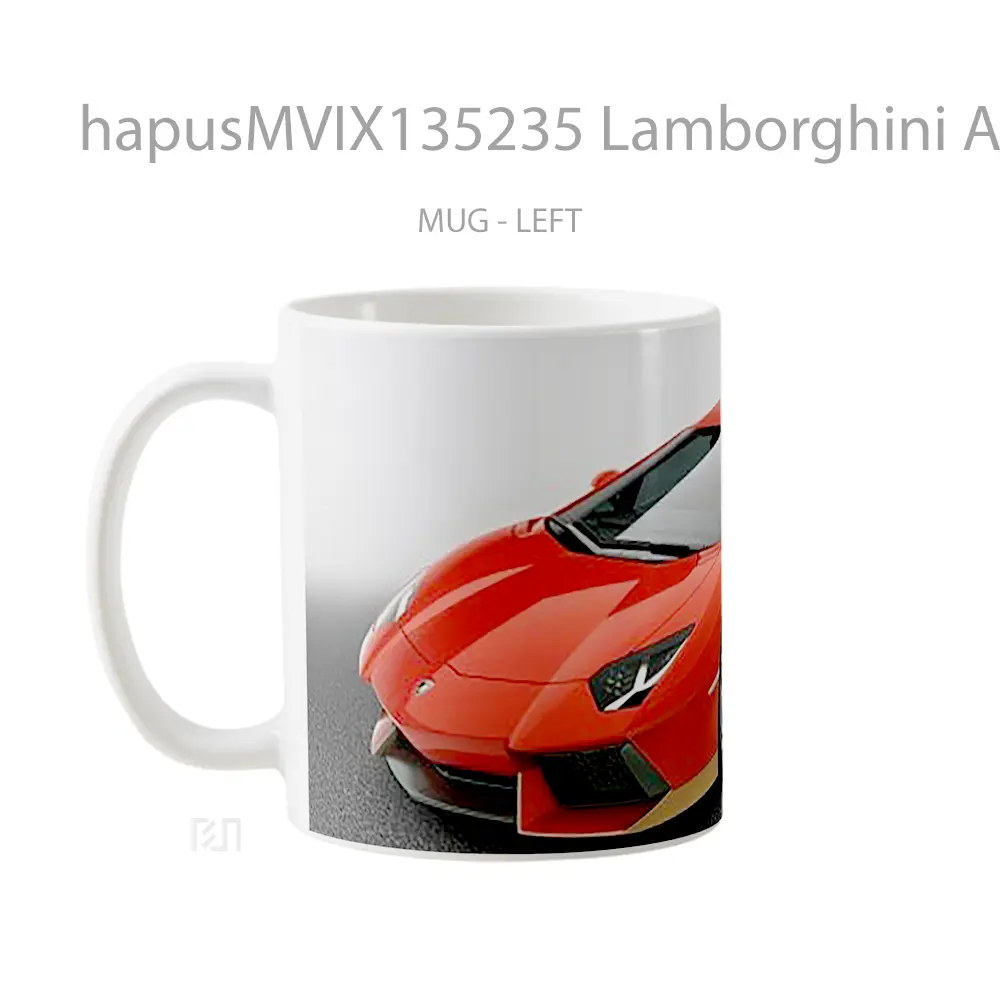 Mug Lamborghini Aventador Lp 700 4 Red Cangkir Mobil - All-side / Desain