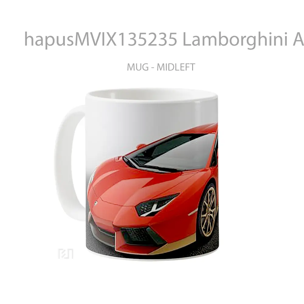 Mug Lamborghini Aventador Lp 700 4 Red Cangkir Mobil - All-side / Desain