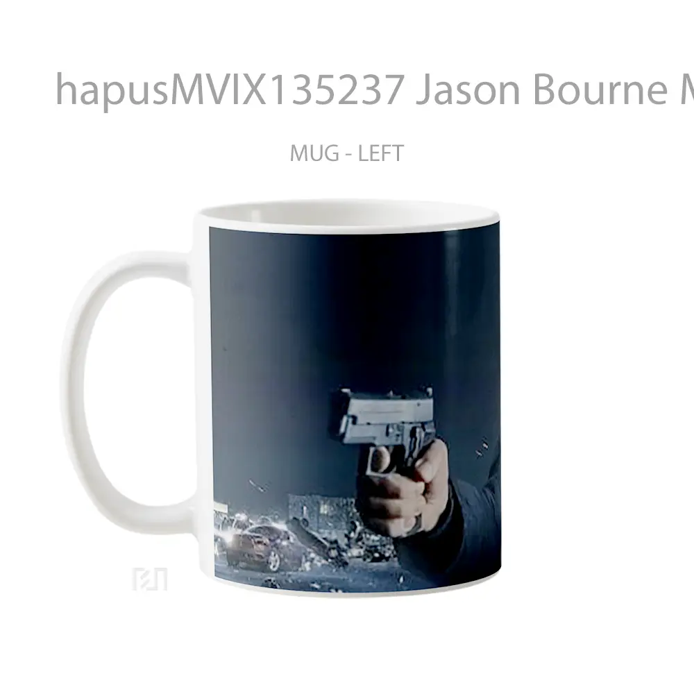 Mug Jason Bourne Movie Gelas Keramik Unik - All-side / Desain
