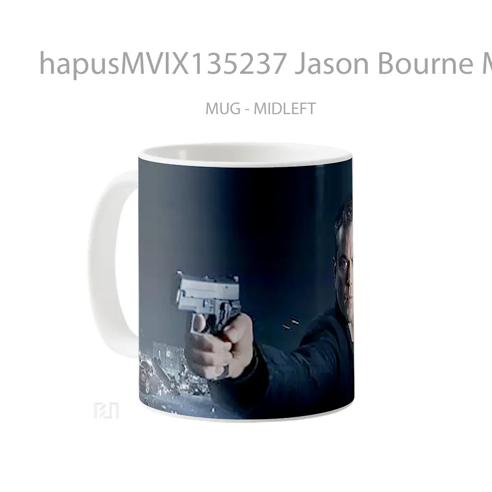 Mug Jason Bourne Movie Gelas Keramik Unik - All-side / Desain