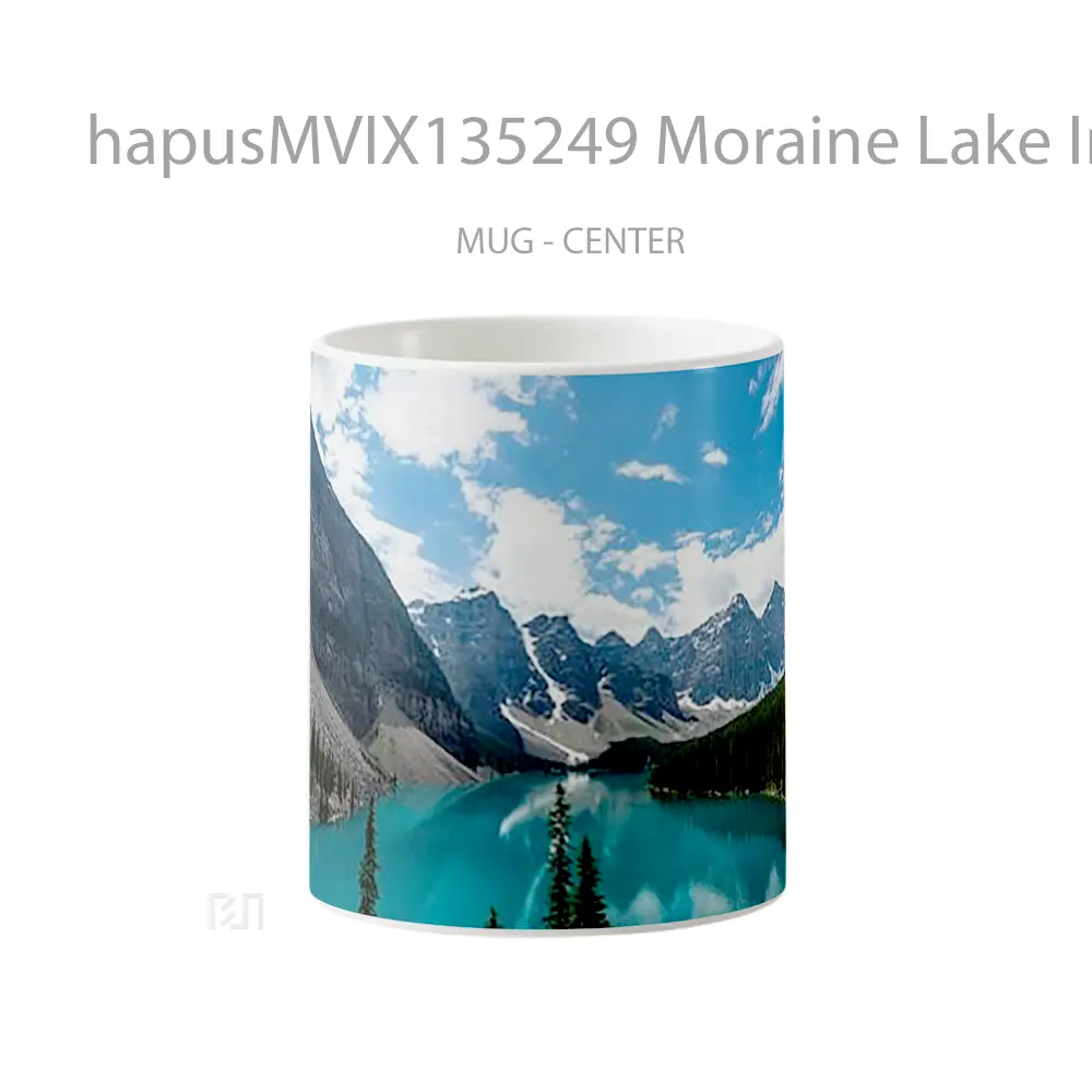 Mug Moraine Lake In Canada Gelas Pemandangan Alam