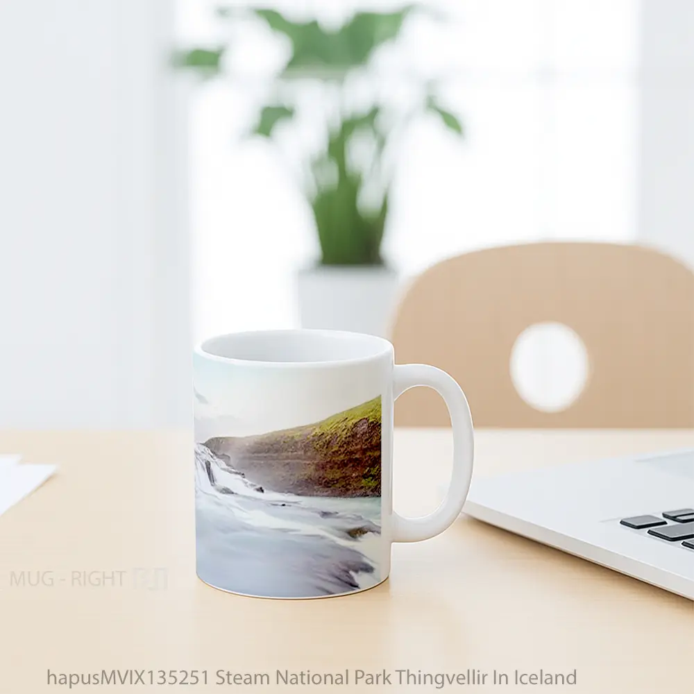 Mug Steam National Park Thingvellir In Iceland Gelas Keramik Unik - All-side / Desain