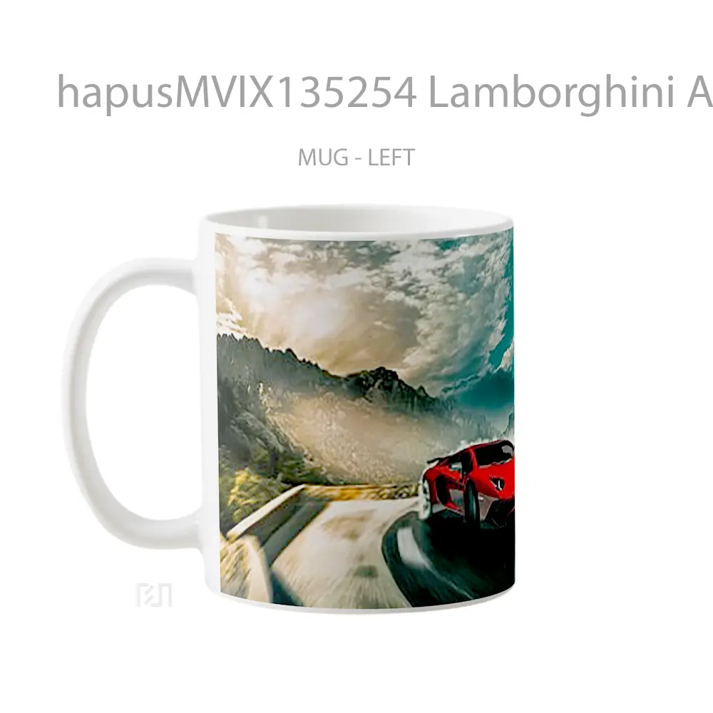 Mug Lamborghini Aventador Sv Lp750 4 Cangkir Mobil - All-side / Desain