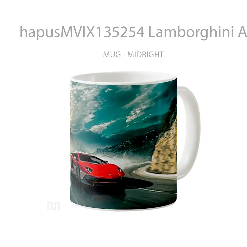 Mug Lamborghini Aventador Sv Lp750 4 Cangkir Mobil - All-side / Desain