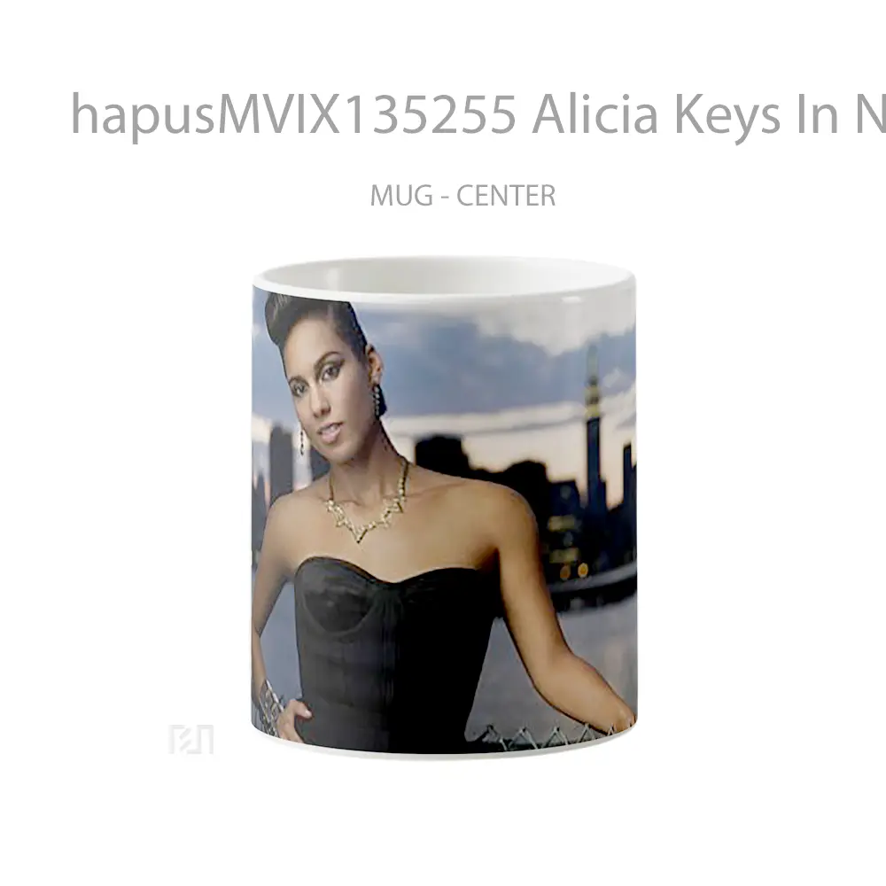 Mug Alicia Keys In New York Gelas Keramik Unik