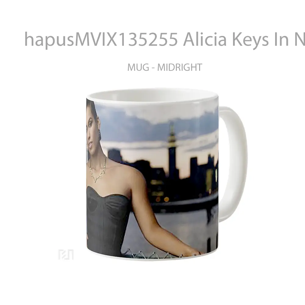 Mug Alicia Keys In New York Gelas Keramik Unik - All-side / Desain