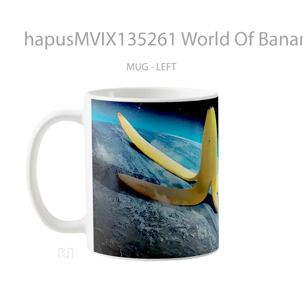 Mug World Of Banana Gelas Keramik Unik - All-side / Desain