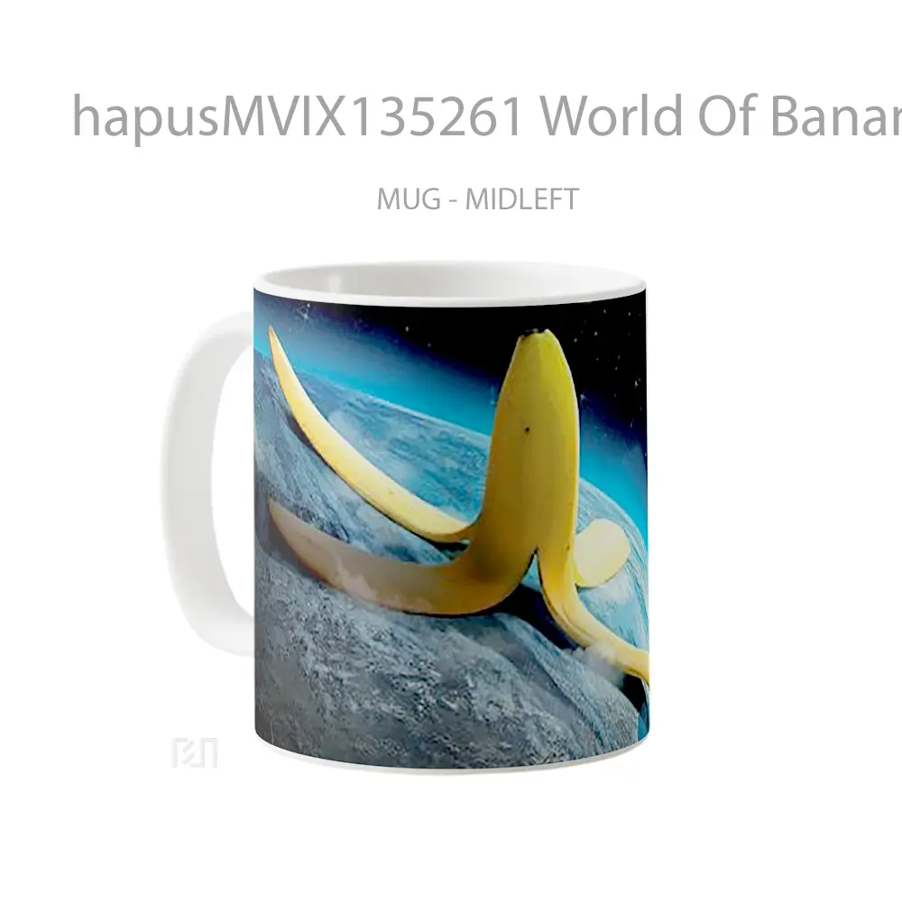 Mug World Of Banana Gelas Keramik Unik - All-side / Desain