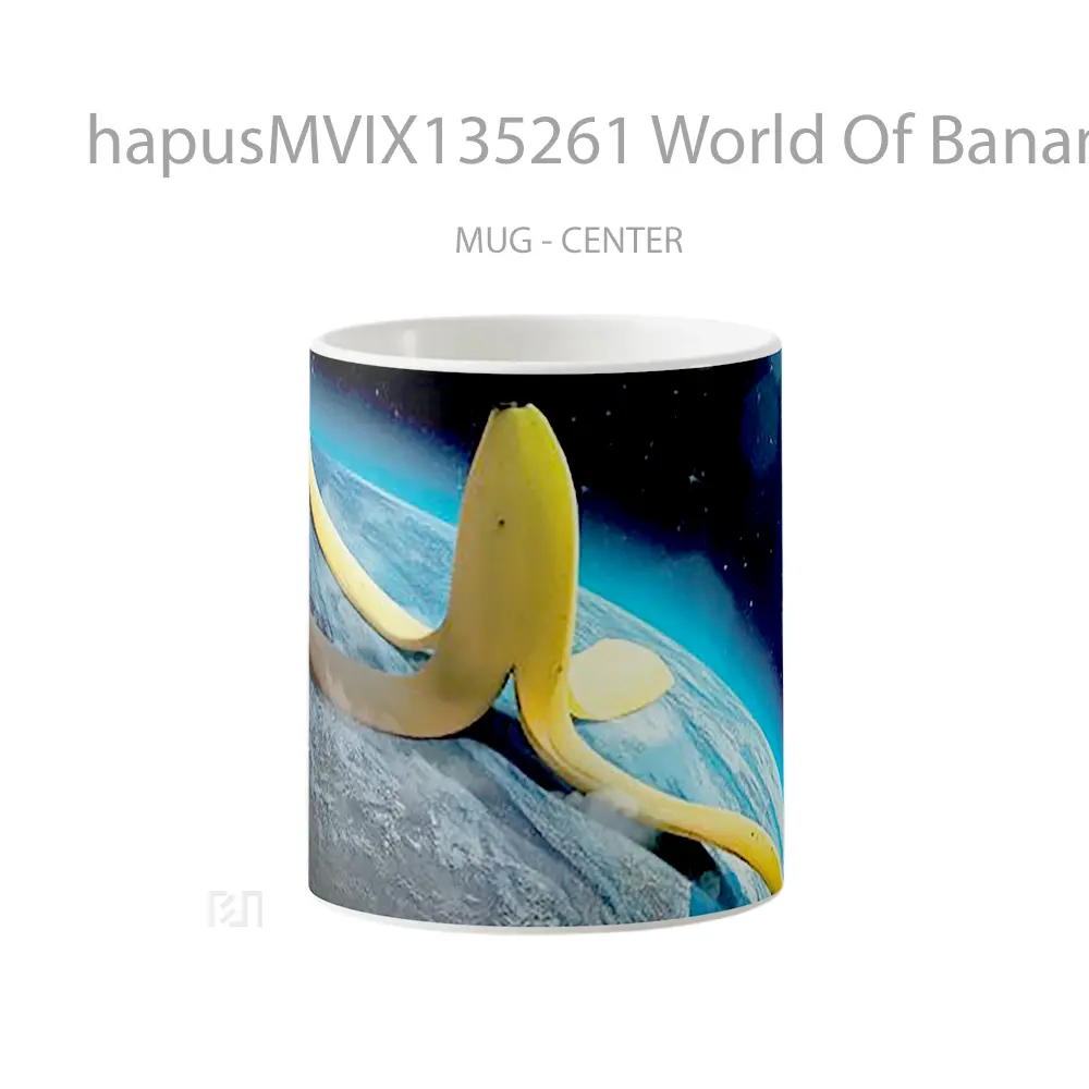 Mug World Of Banana Gelas Keramik Unik