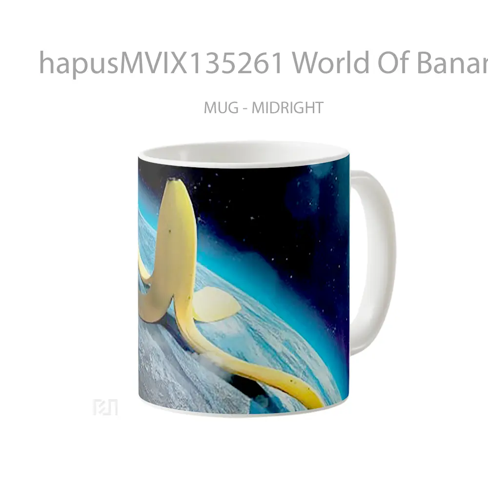 Mug World Of Banana Gelas Keramik Unik - All-side / Desain