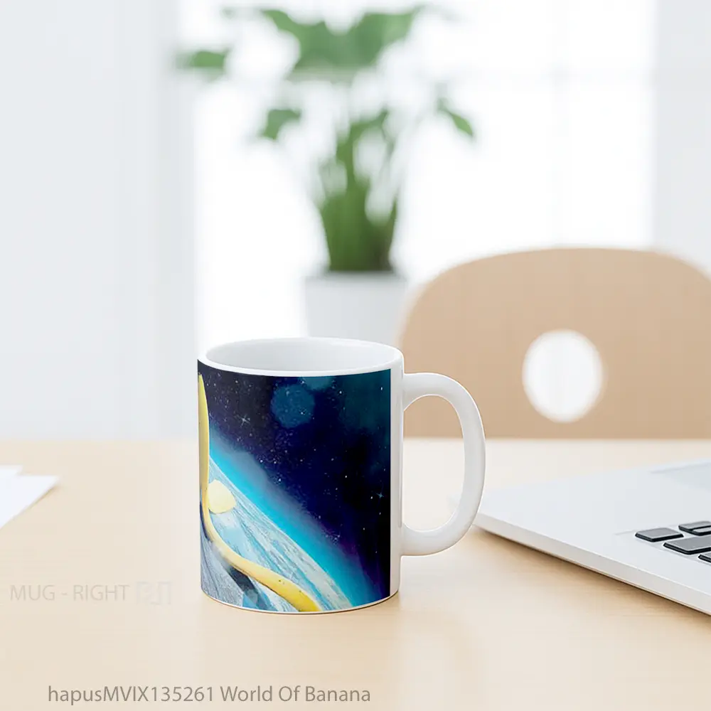 Mug World Of Banana Gelas Keramik Unik - All-side / Desain