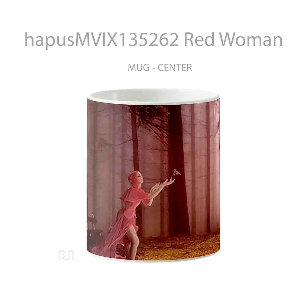 Mug Red Woman Gelas Keramik Unik