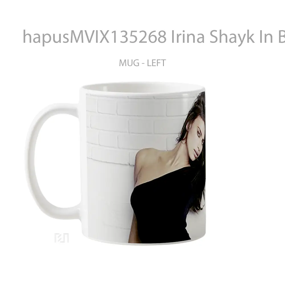 Mug Irina Shayk In Black Dress Gelas Keramik Unik - All-side / Desain