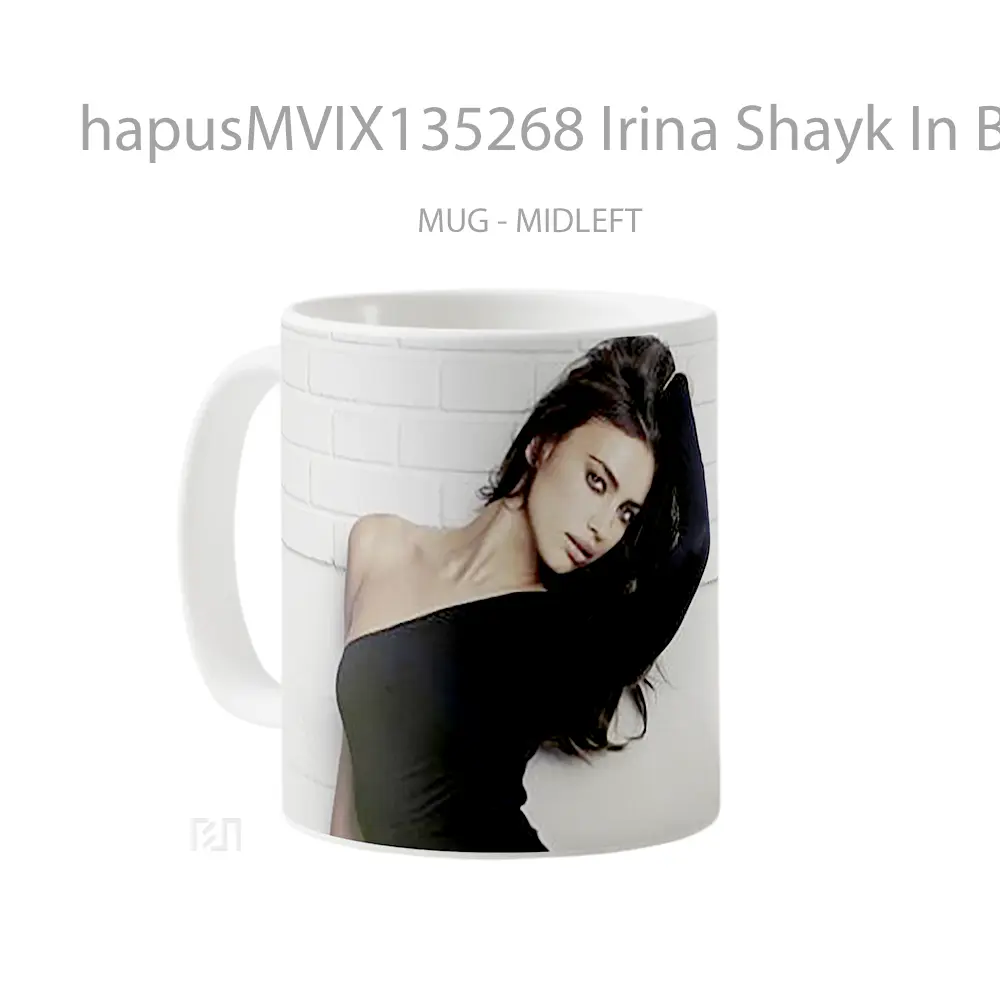 Mug Irina Shayk In Black Dress Gelas Keramik Unik - All-side / Desain
