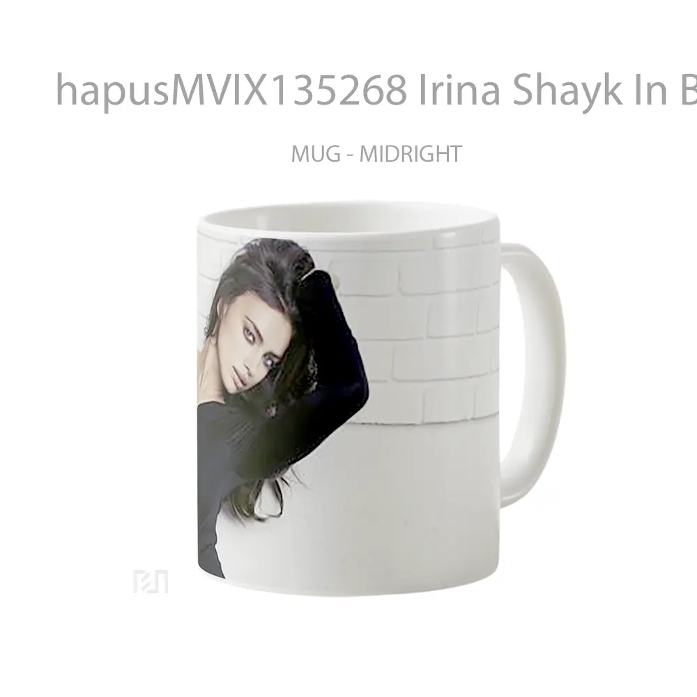 Mug Irina Shayk In Black Dress Gelas Keramik Unik - All-side / Desain