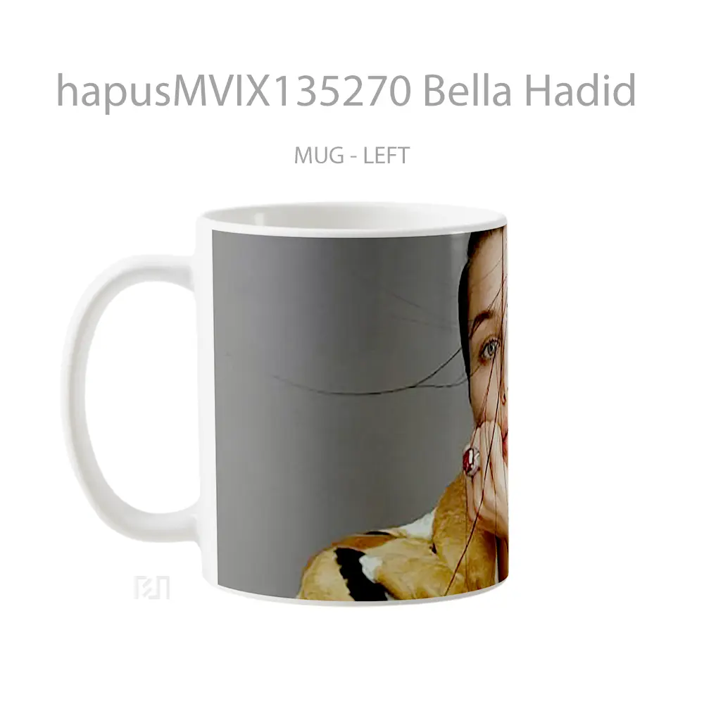 Mug Bella Hadid Gelas Keramik Unik - All-side / Desain