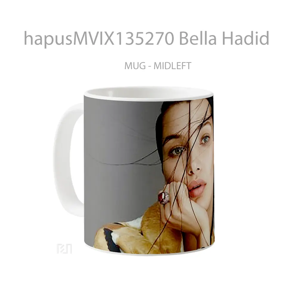 Mug Bella Hadid Gelas Keramik Unik - All-side / Desain
