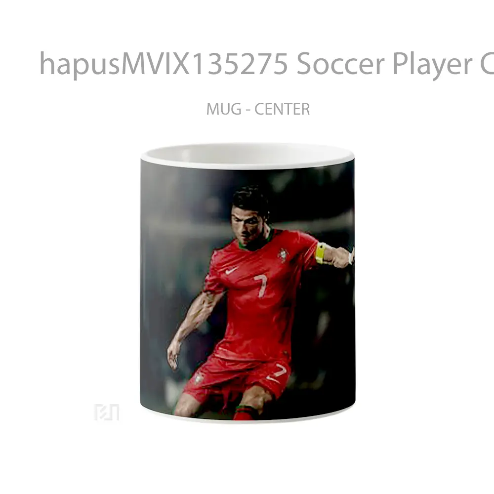 Mug Soccer Player Cristiano Ronaldo Gelas Keramik Unik