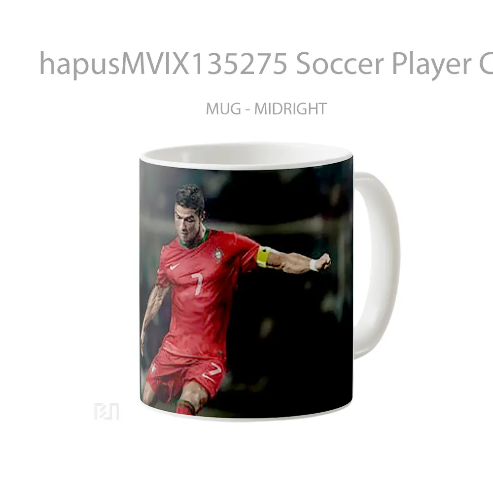 Mug Soccer Player Cristiano Ronaldo Gelas Keramik Unik - All-side / Desain