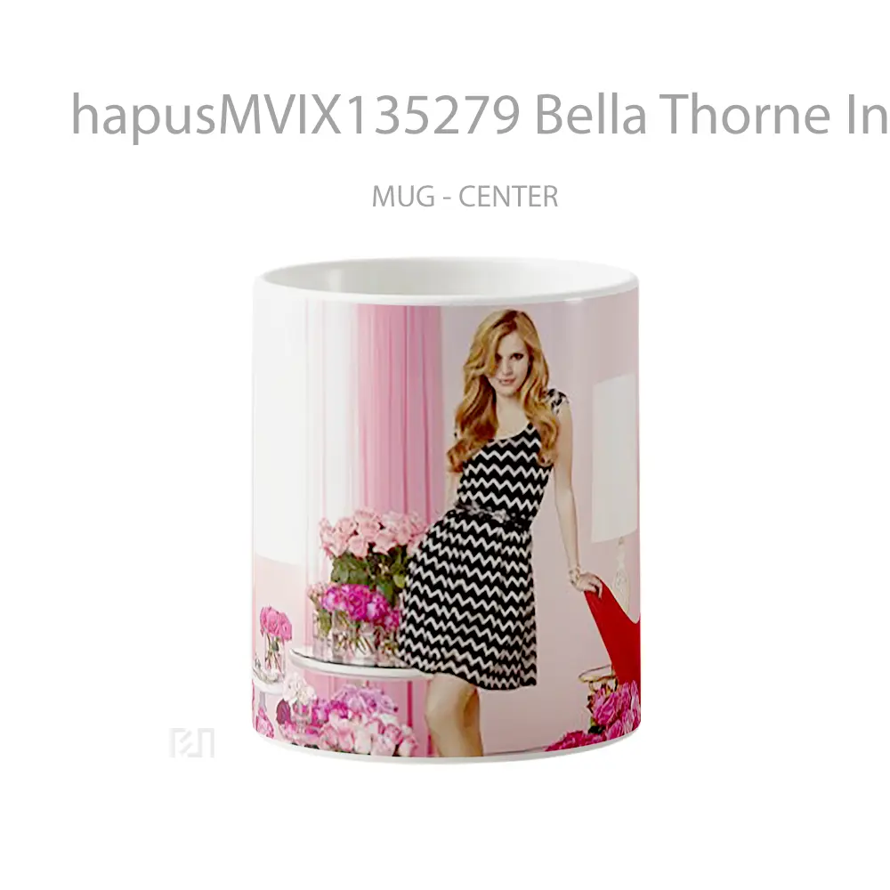 Mug Bella Thorne In A Pink Room Gelas Keramik Unik