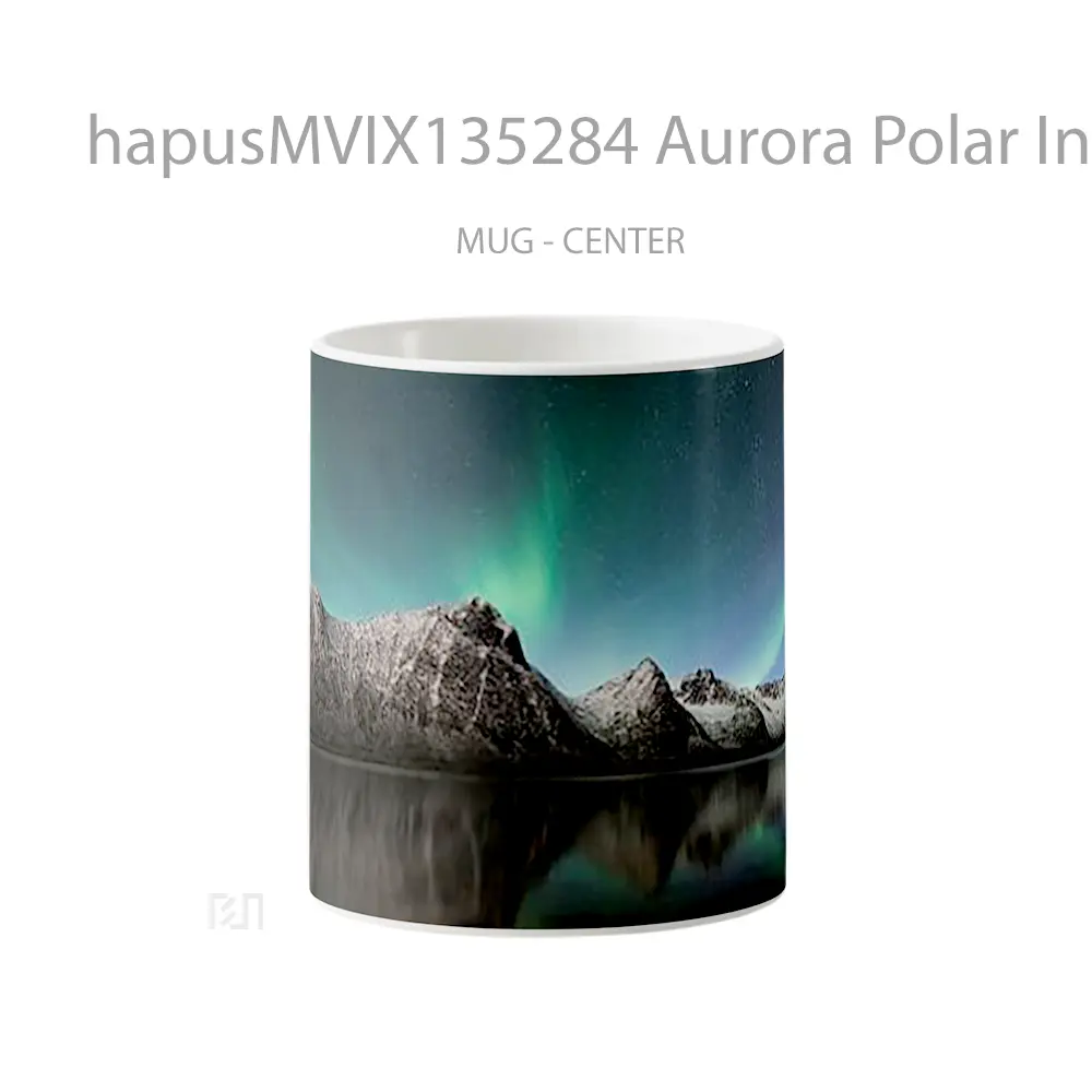 Mug Aurora Polar In Iceland Gelas Keramik Unik