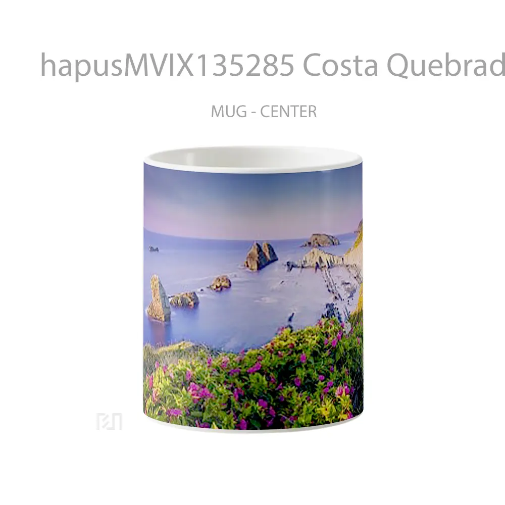 Mug Costa Quebrada Cantabria In Spain Gelas Keramik Unik