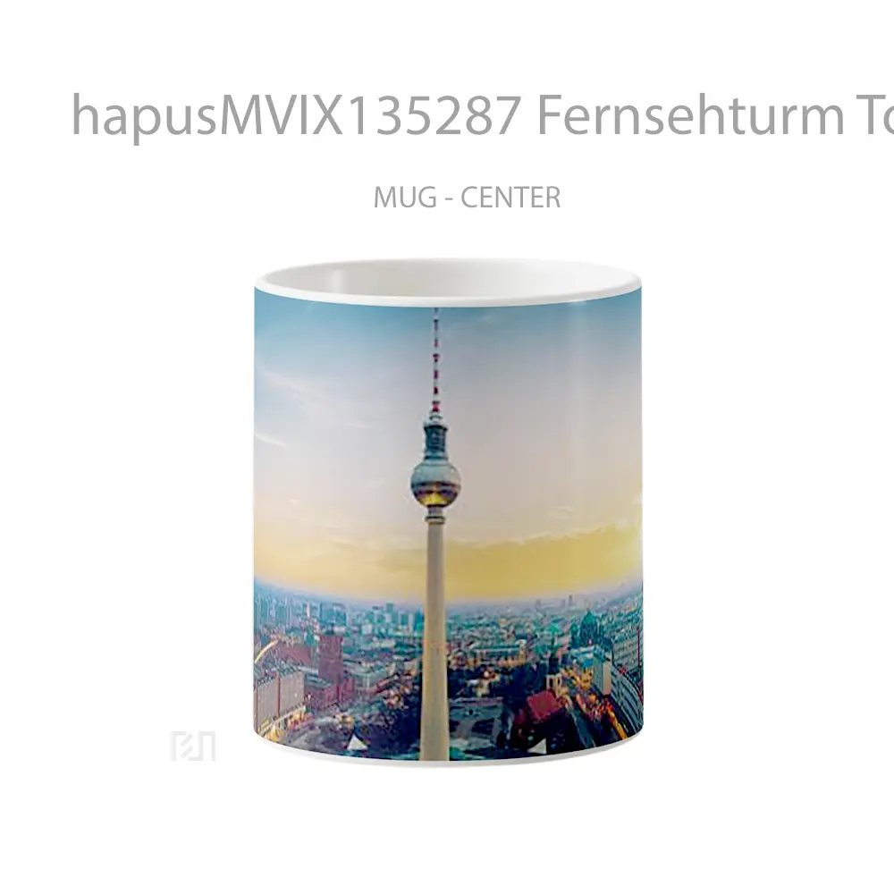 Mug Fernsehturm Tower In Berlin Gelas Keramik Unik