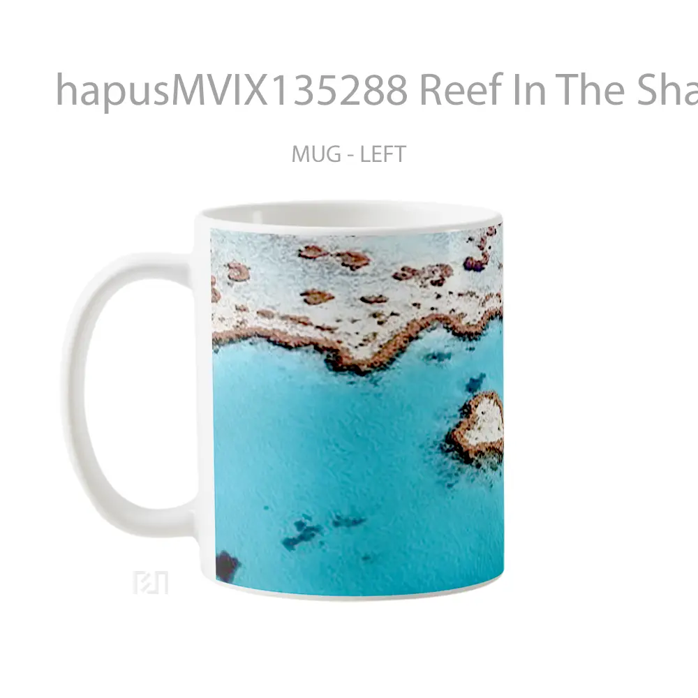 Mug Reef In The Shape Of A Heart Gelas Seni Modern - All-side / Desain