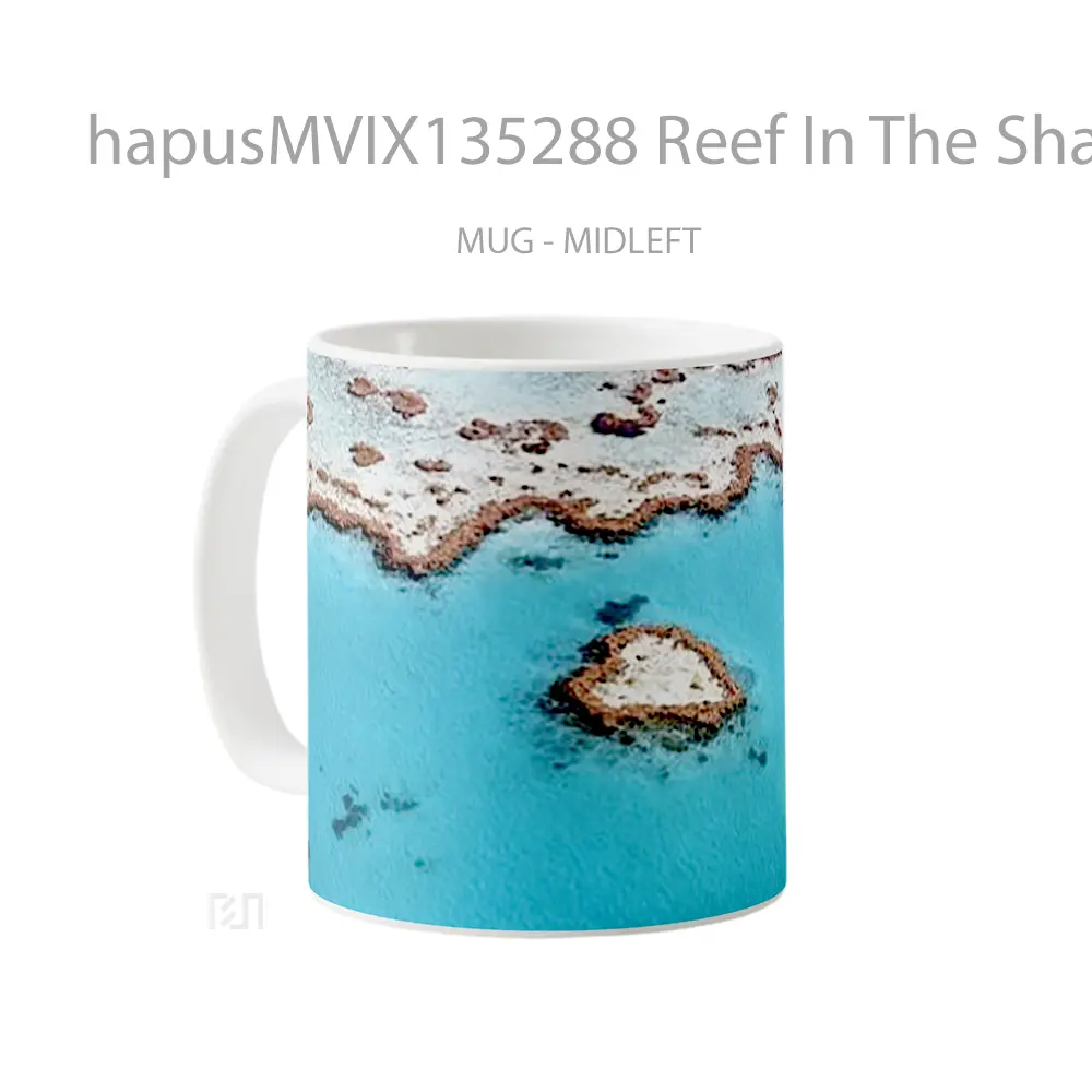 Mug Reef In The Shape Of A Heart Gelas Seni Modern - All-side / Desain