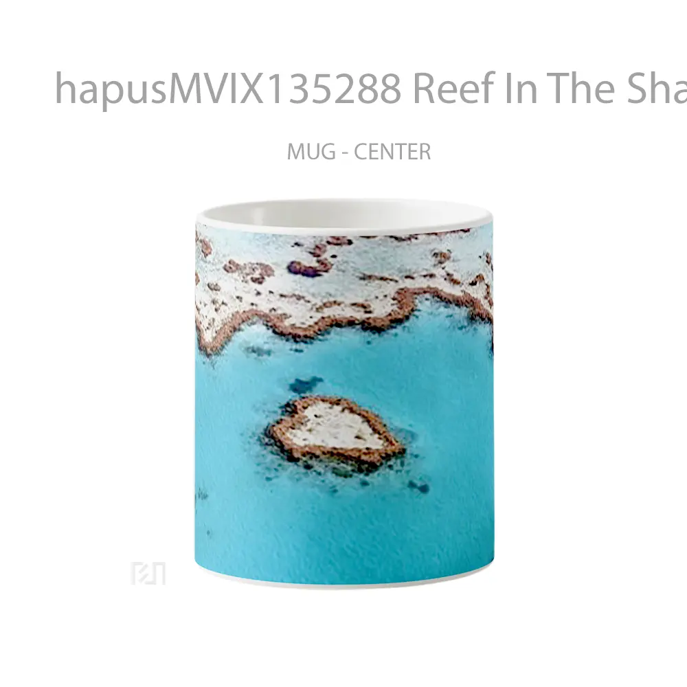 Mug Reef In The Shape Of A Heart Gelas Seni Modern