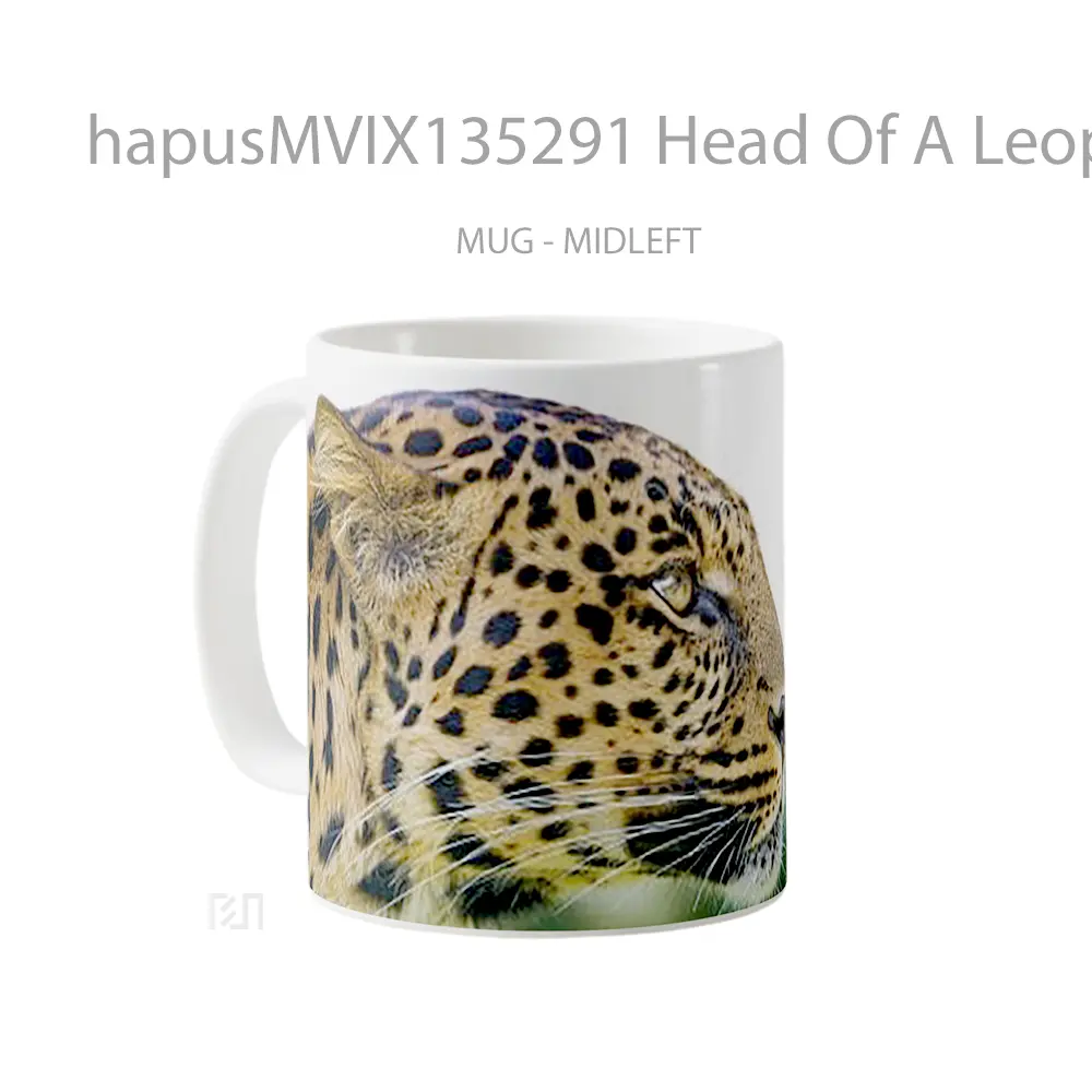 Mug Head Of A Leopard Gelas Keramik Unik - All-side / Desain