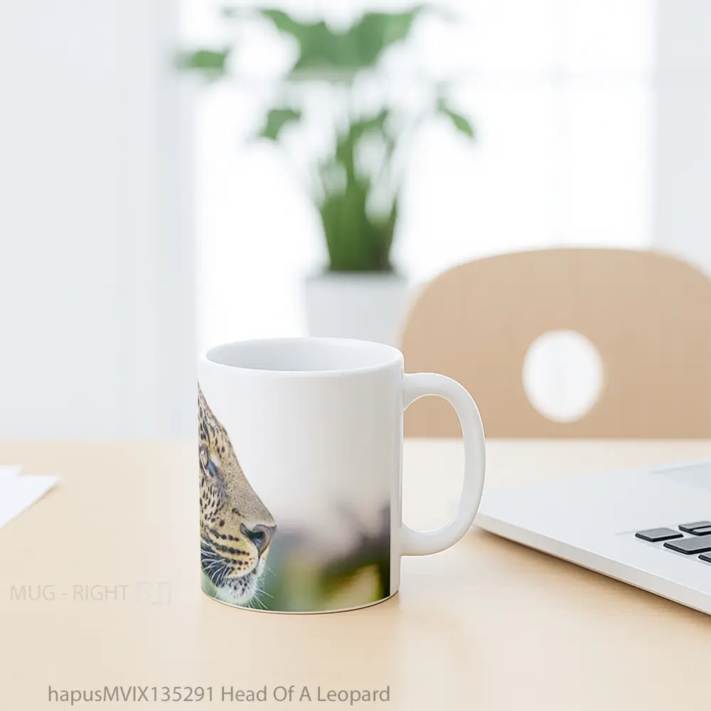 Mug Head Of A Leopard Gelas Keramik Unik - All-side / Desain