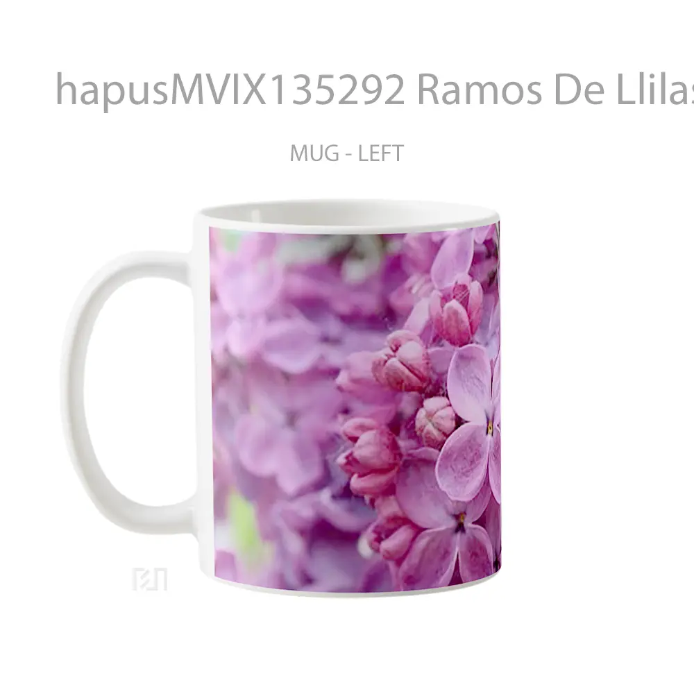 Mug Ramos De Llilas Gelas Keramik Unik - All-side / Desain