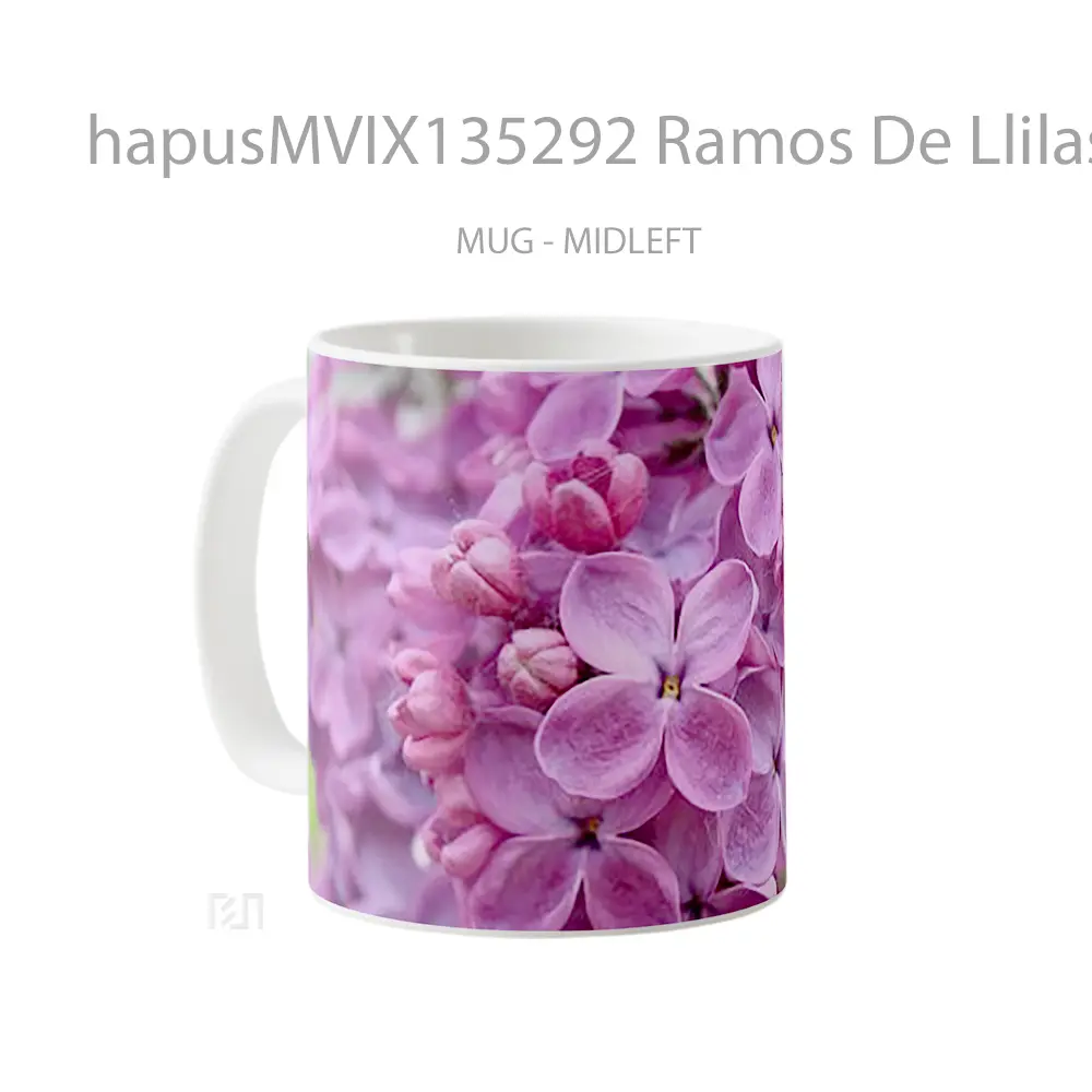 Mug Ramos De Llilas Gelas Keramik Unik - All-side / Desain