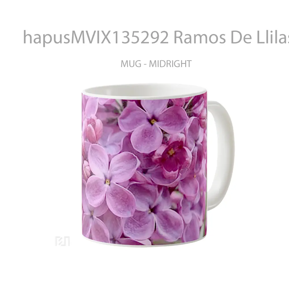 Mug Ramos De Llilas Gelas Keramik Unik - All-side / Desain
