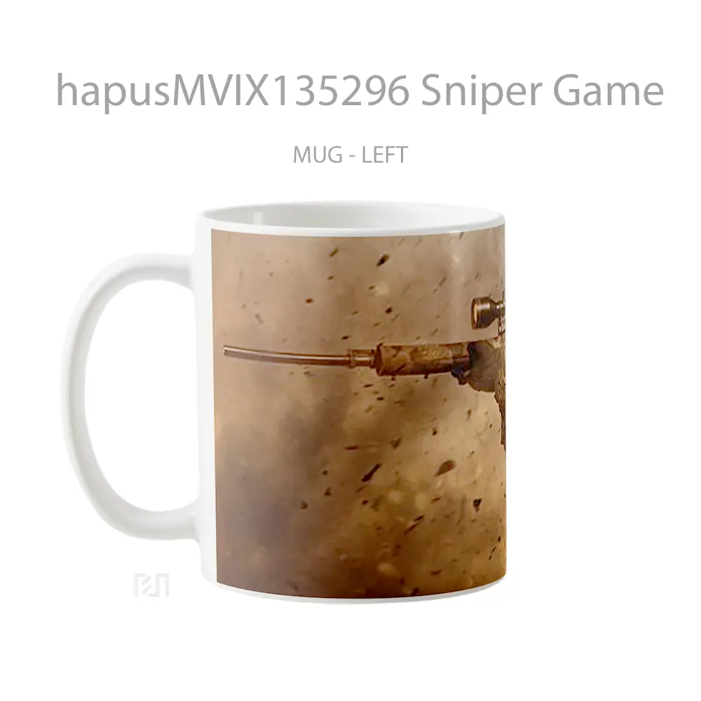 Mug Sniper Game Cangkir Gamer - All-side / Desain