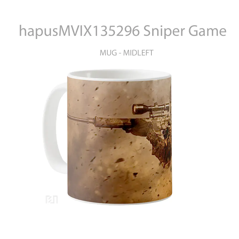 Mug Sniper Game Cangkir Gamer - All-side / Desain