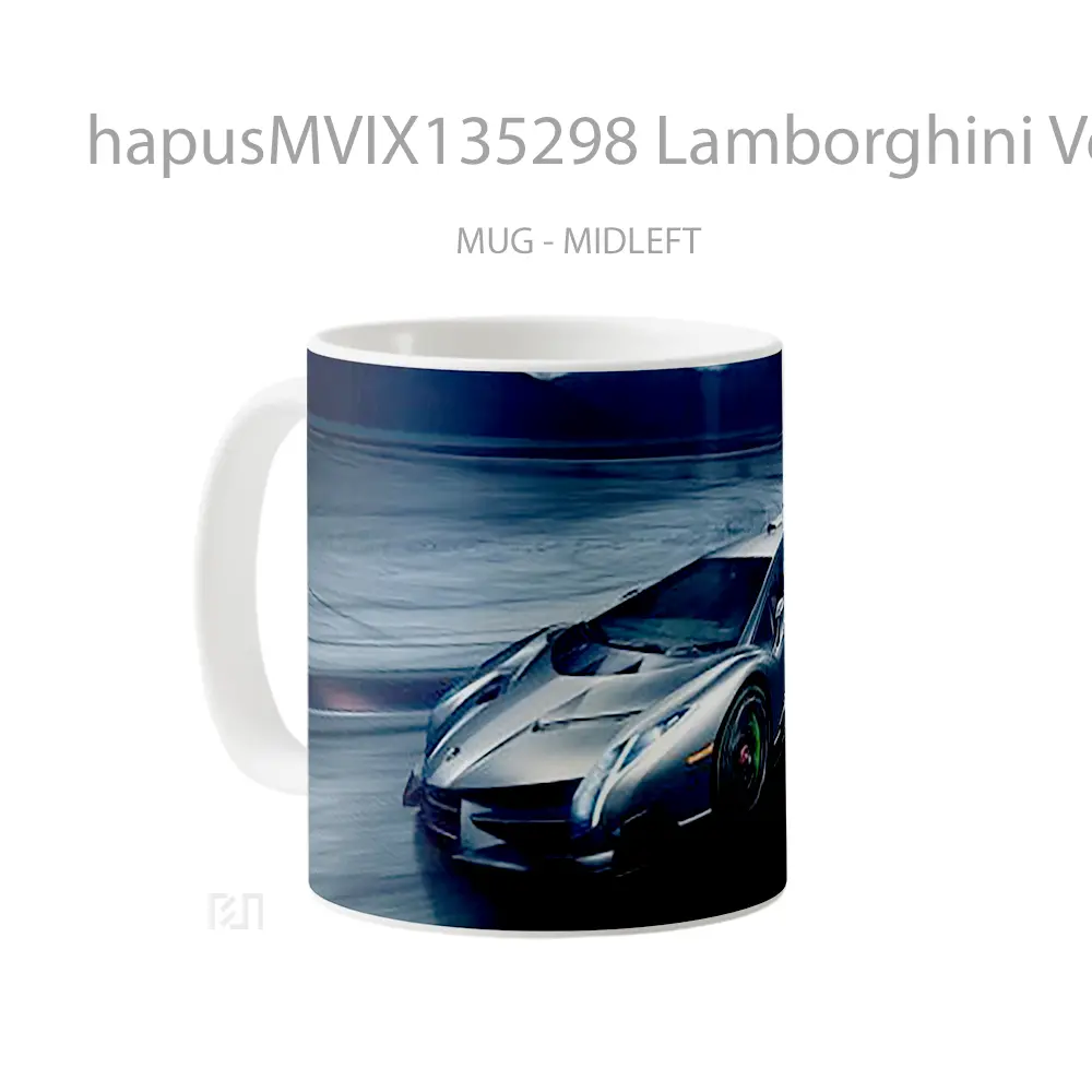 Mug Lamborghini Veneno Supercar Cangkir Mobil - All-side / Desain
