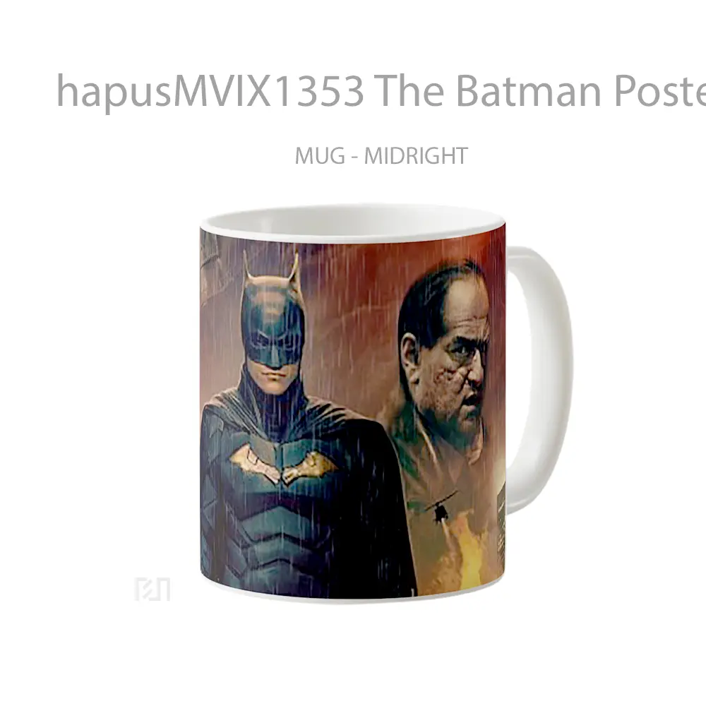 Mug The Batman Poster Gelas Superhero - All-side / Desain