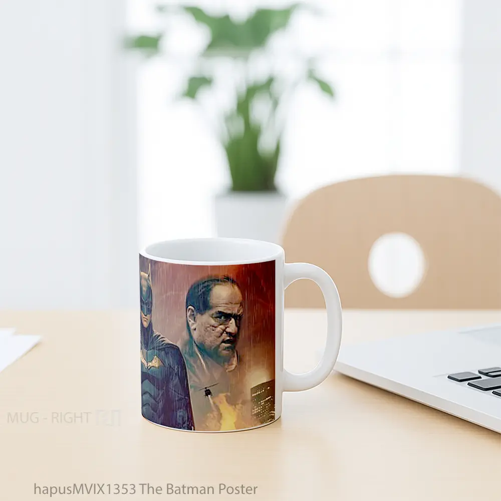 Mug The Batman Poster Gelas Superhero - All-side / Desain