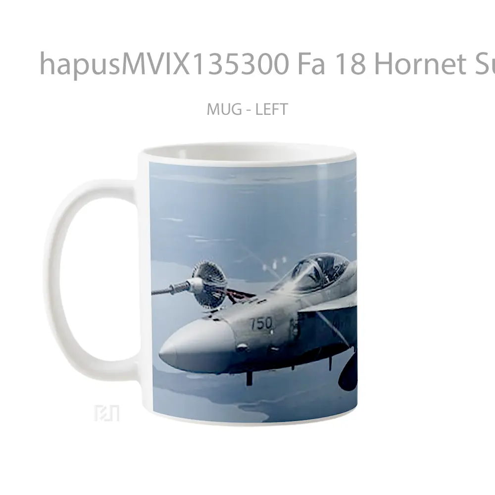 Mug Fa 18 Hornet Supersonic Attack Aircraft Gelas Keramik Unik - All-side / Desain
