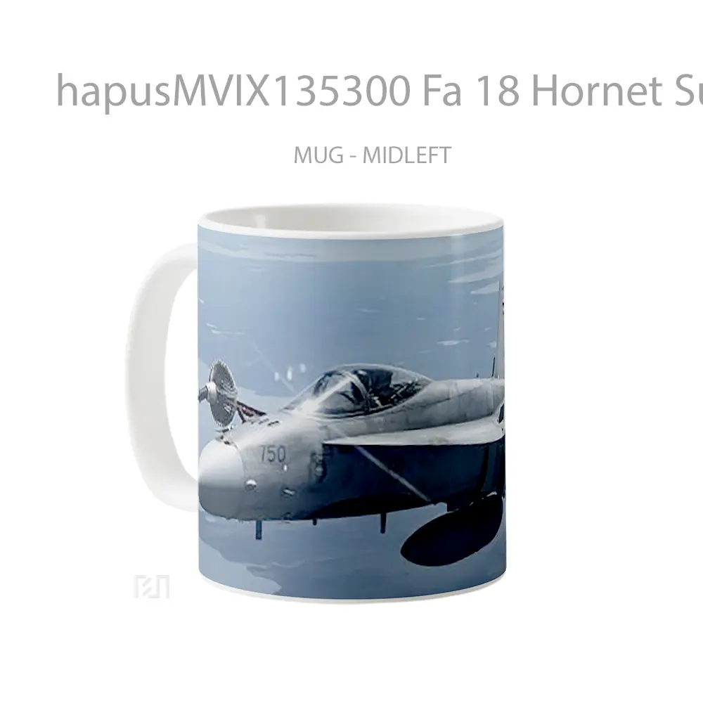 Mug Fa 18 Hornet Supersonic Attack Aircraft Gelas Keramik Unik - All-side / Desain
