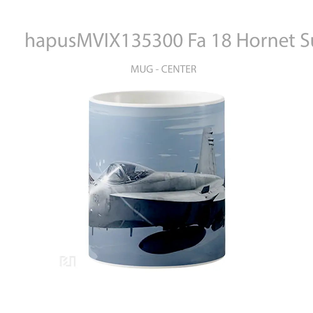 Mug Fa 18 Hornet Supersonic Attack Aircraft Gelas Keramik Unik