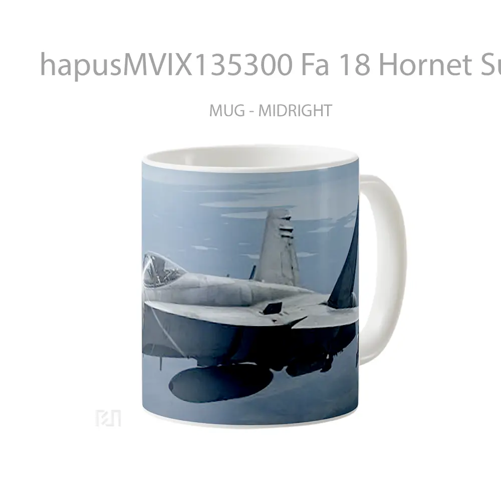 Mug Fa 18 Hornet Supersonic Attack Aircraft Gelas Keramik Unik - All-side / Desain