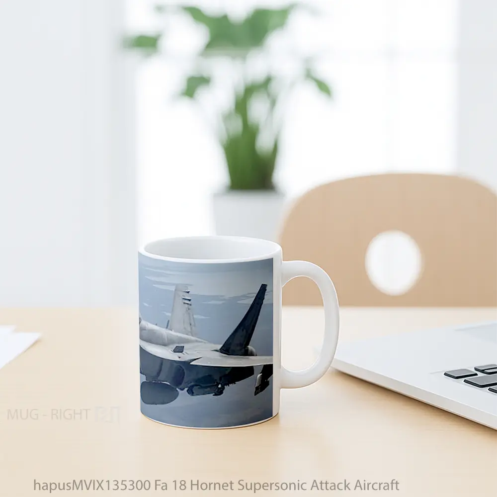 Mug Fa 18 Hornet Supersonic Attack Aircraft Gelas Keramik Unik - All-side / Desain