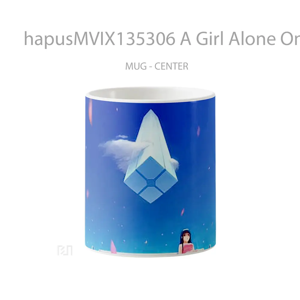 Mug A Girl Alone On A Bench Gelas Keramik Unik