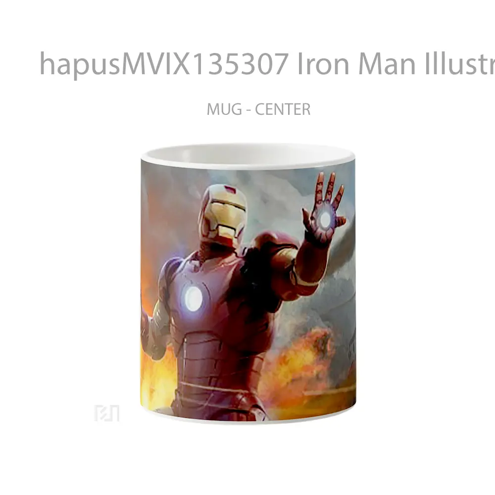 Mug Iron Man Illustration V1 Gelas Superhero